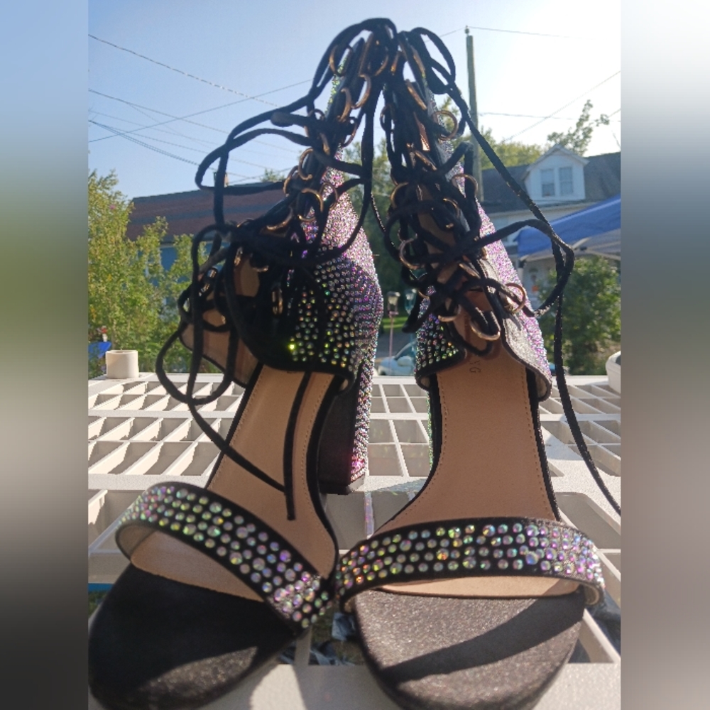 Bling crystal peep Tor Ankle - Picture 2 of 6